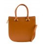 Leather and suede handbag