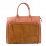 Saffiano and suede leather handbag