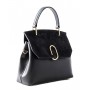 Leather and suede handbag