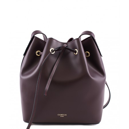 Leather bucket bag