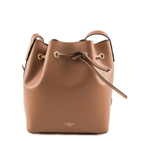 Leather bucket bag