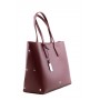 Grained leather tote bag