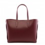 Grained leather tote bag