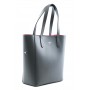 Grained leather tote bag