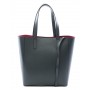 Grained leather tote bag