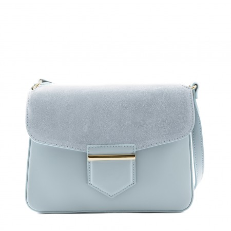 light blue suede bag