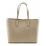 Grained leather tote bag