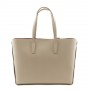 Grained leather tote bag