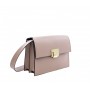 Grained leather shoulder bag