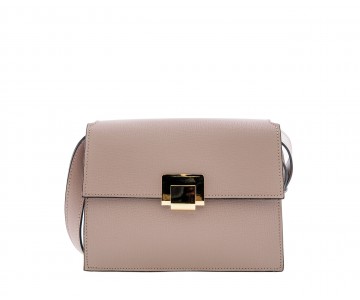 Grained leather shoulder bag