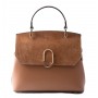 Leather and suede handbag