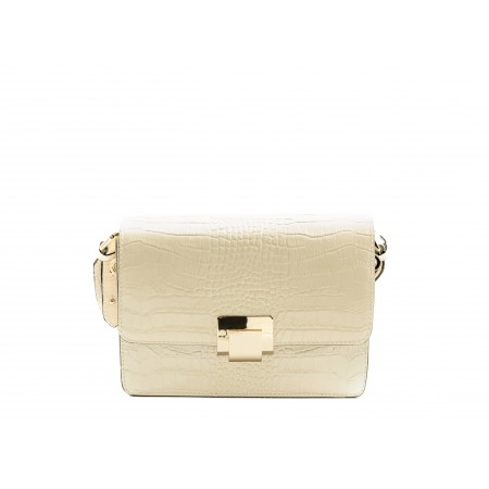 cream leather cross body bag