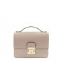 Leather and suede shoulder bag