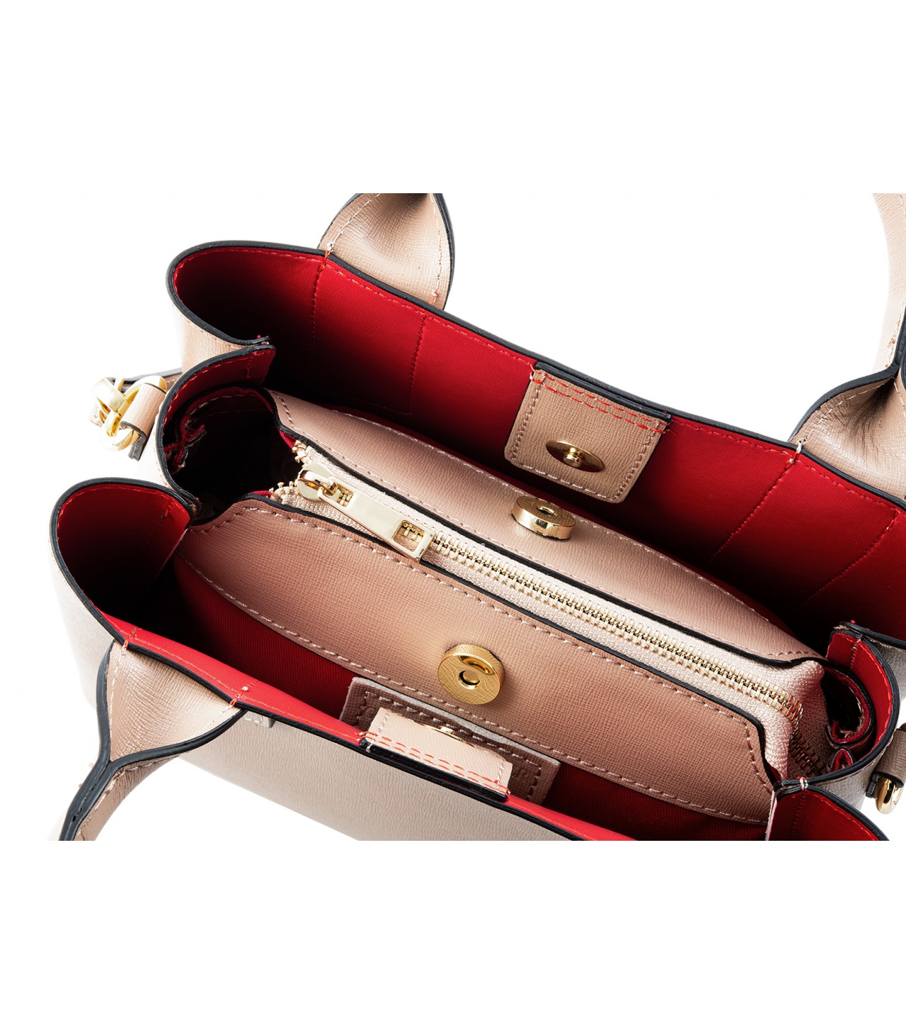 Saffiano leather Shoulder strap - Camelia Roma