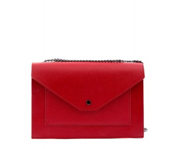 Leather crossbody bag red