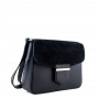 Leather and suede crossbody bag