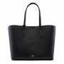 Grained leather tote bag