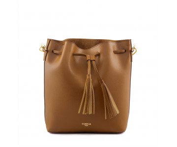 Grained Leather bucket bag