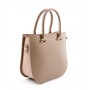 Leather and suede handbag