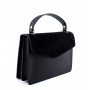 Leather and suede shoulder bag