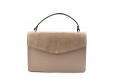 Leather and suede shoulder bag