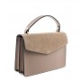 Leather and suede shoulder bag